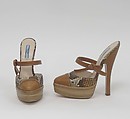 Ensemble, Prada (Italian, founded 1913), (a) cotton, metal, (b) cotton, mother-of-pearl, metal, (c, d) cotton, metal, (e) cotton, metal, (f) cotton, mother-of-pearl, (g, h) cotton, (i, j) snakeskin, leather, Italian